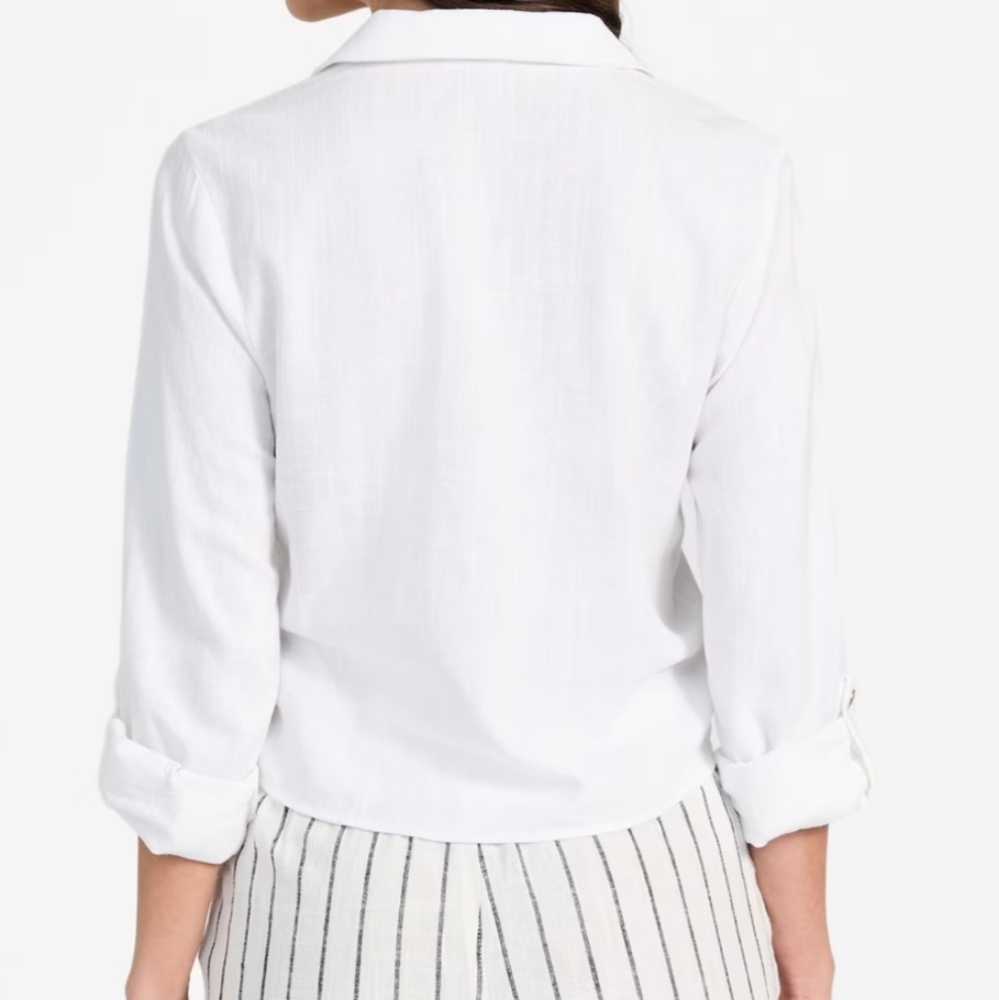 Guess Classic White Button-Down Shirt Sz S - Picture 6 of 8
